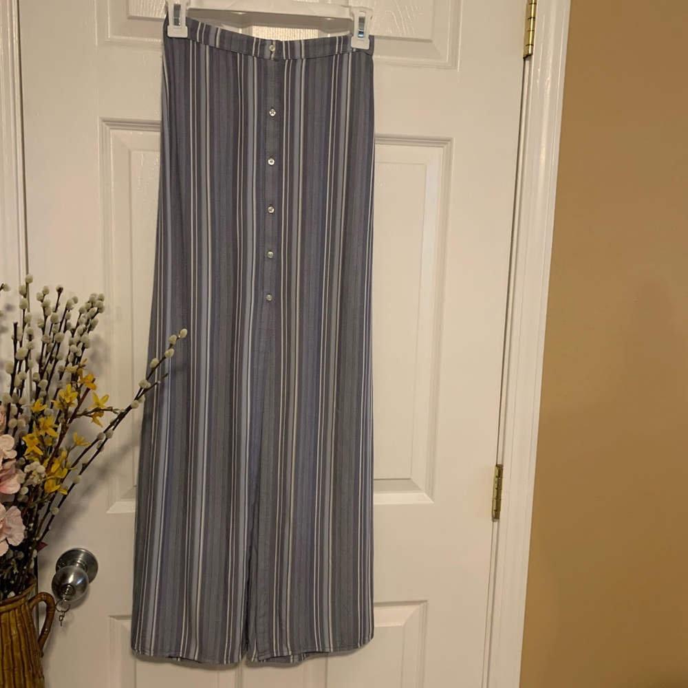 Hollister Striped button down Maxi Skirt Sz XS